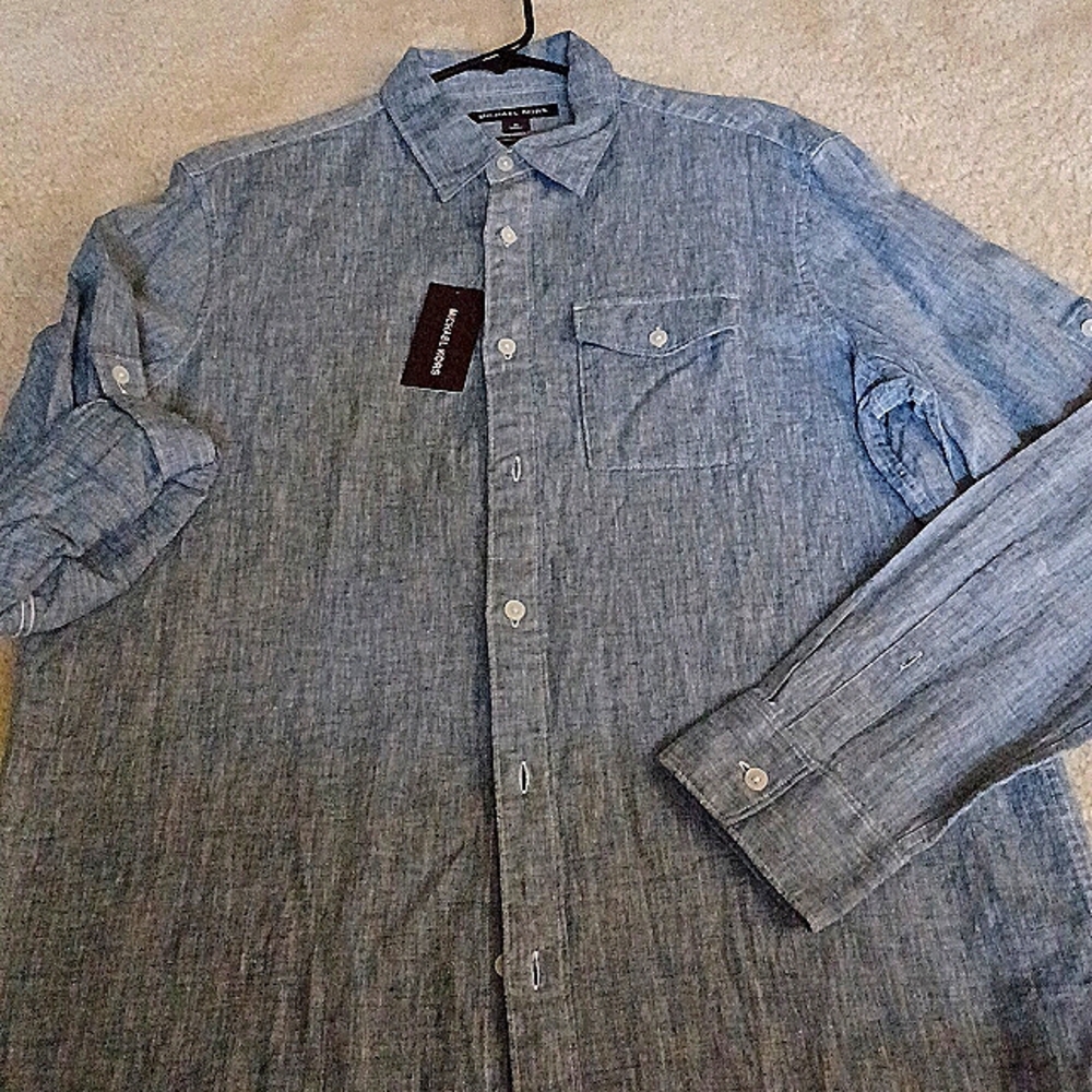 Michael Kors Pacific Blue ButtonDown Shirt
